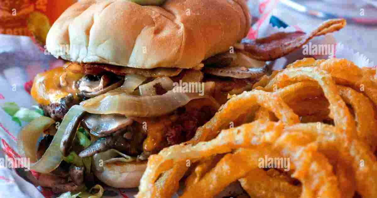 Grilled Onion Cheddar Burger